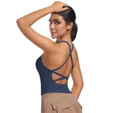 Volupie Bare Cross Tank | Top Deportivo Tirantes Cruzados Espalda Abierta