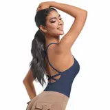 Volupie Bare Cross Tank | Top Deportivo Tirantes Cruzados Espalda Abierta