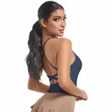 Volupie Bare Cross Tank | Top Deportivo Tirantes Cruzados Espalda Abierta