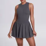 Volupie Court Dress | Vestido Deportivo Sin Mangas con Cremallera y Falda con Vuelo