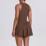 Volupie Court Dress | Vestido Deportivo Sin Mangas con Cremallera y Falda con Vuelo