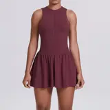 Volupie Court Dress | Vestido Deportivo Sin Mangas con Cremallera y Falda con Vuelo