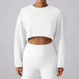 Volupie Oversize Crop Pullover | Sudadera Cropped Oversized Manga Larga