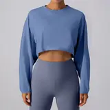 Volupie Oversize Crop Pullover | Sudadera Cropped Oversized Manga Larga