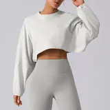 Volupie Oversize Crop Pullover | Sudadera Cropped Oversized Manga Larga