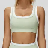 Volupie Stripe Top | Top Deportivo Bicolor Alta Sujeción