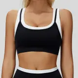 Volupie Stripe Top | Top Deportivo Bicolor Alta Sujeción