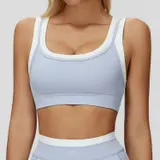 Volupie Stripe Top | Top Deportivo Bicolor Alta Sujeción