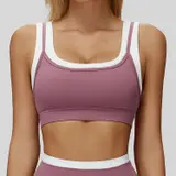 Volupie Stripe Top | Top Deportivo Bicolor Alta Sujeción