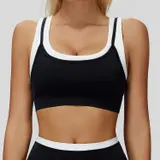 Volupie Stripe Top | Top Deportivo Bicolor Alta Sujeción