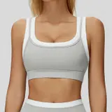 Volupie Stripe Top | Top Deportivo Bicolor Alta Sujeción