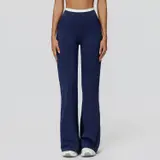 Volupie Lift Flare Pants | Pantalón Flare Tiro Alto Detalle Cós Blanco