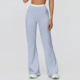 Volupie Lift Flare Pants | Pantalón Flare Tiro Alto Detalle Cós Blanco