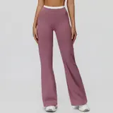 Volupie Lift Flare Pants | Pantalón Flare Tiro Alto Detalle Cós Blanco