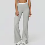 Volupie Lift Flare Pants | Pantalón Flare Tiro Alto Detalle Cós Blanco