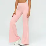 Volupie Stripe Flare Pants | Pantalón Flare Tiro Alto Vivo Blanco Lateral