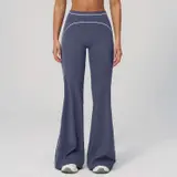 Volupie Stripe Flare Pants | Pantalón Flare Tiro Alto Vivo Blanco Lateral