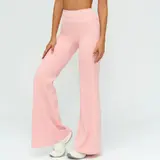 Volupie Stripe Flare Pants | Pantalón Flare Tiro Alto Vivo Blanco Lateral