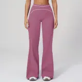 Volupie Stripe Flare Pants | Pantalón Flare Tiro Alto Vivo Blanco Lateral