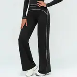 Volupie Stripe Flare Pants | Pantalón Flare Tiro Alto Vivo Blanco Lateral
