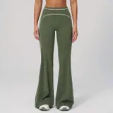 Volupie Stripe Flare Pants | Pantalón Flare Tiro Alto Vivo Blanco Lateral