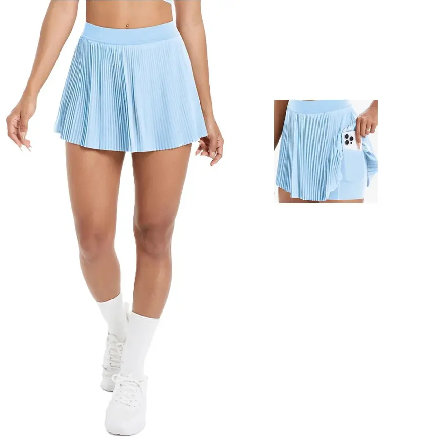 Volupie Court Pleated Skirt | Falda Plisada Deportiva con Short Interior y Bolsillo