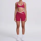 Volupie Stripe Cross Short Set | Conjunto Top Sujetador + Short Cintura Cruzada