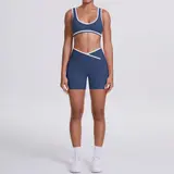 Volupie Stripe Cross Short Set | Conjunto Top Sujetador + Short Cintura Cruzada