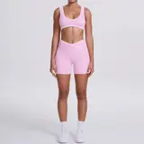 Volupie Stripe Cross Short Set | Conjunto Top Sujetador + Short Cintura Cruzada
