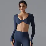 Volupie Twist Long Top | Top Cropped Manga Larga con Nudo Frontal