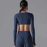Volupie Twist Long Top | Top Cropped Manga Larga con Nudo Frontal