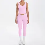 Volupie Stripe Cross Set | Conjunto Top U-Back + Legging Cintura Cruzada