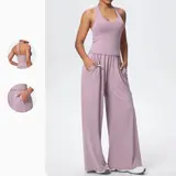 Volupie Flow Dance Set | Conjunto Top Halter + Pantalón Wide Leg Fluido con Bolsillos