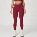 Volupie Stripe Legging | Legging Tiro Alto Vivo Blanco Lateral