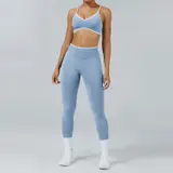 Volupie Stripe Spaghetti Set | Conjunto Top Tirantes Finos + Legging Seamless