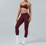 Volupie Stripe Spaghetti Set | Conjunto Top Tirantes Finos + Legging Seamless