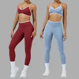 Volupie Stripe Spaghetti Set | Conjunto Top Tirantes Finos + Legging Seamless