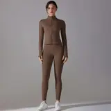 Volupie Zip Flow Slim Set | Conjunto Chaqueta Slim Cremallera + Legging Scrunch