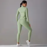 Volupie Zip Flow Slim Set | Conjunto Chaqueta Slim Cremallera + Legging Scrunch