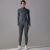 Volupie Zip Flow Slim Set | Conjunto Chaqueta Slim Cremallera + Legging Scrunch