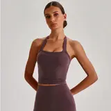 Volupie Bare Cross Bra | Top Sujetador Escote Cuadrado Tirantes Cruzados Butter Soft