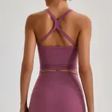 Volupie Bare Cross Bra | Top Sujetador Escote Cuadrado Tirantes Cruzados Butter Soft