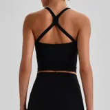 Volupie Bare Cross Bra | Top Sujetador Escote Cuadrado Tirantes Cruzados Butter Soft