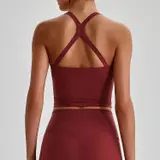 Volupie Bare Cross Bra | Top Sujetador Escote Cuadrado Tirantes Cruzados Butter Soft