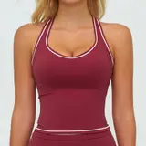 Volupie Stripe Cross Top | Top Deportivo Escote V Tirantes Cruzados