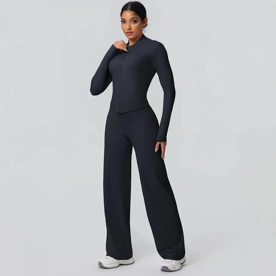 Volupie Zip Flow Set | Conjunto Deportivo Chaqueta Cremallera + Pantalón Wide Leg