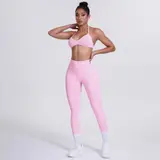 Volupie Bare Back Set | Conjunto Top Halter Espalda Abierta + Legging Scrunch
