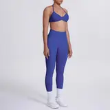 Volupie Bare Back Set | Conjunto Top Halter Espalda Abierta + Legging Scrunch