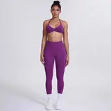 Volupie Bare Back Set | Conjunto Top Halter Espalda Abierta + Legging Scrunch