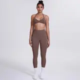 Volupie Bare Back Set | Conjunto Top Halter Espalda Abierta + Legging Scrunch